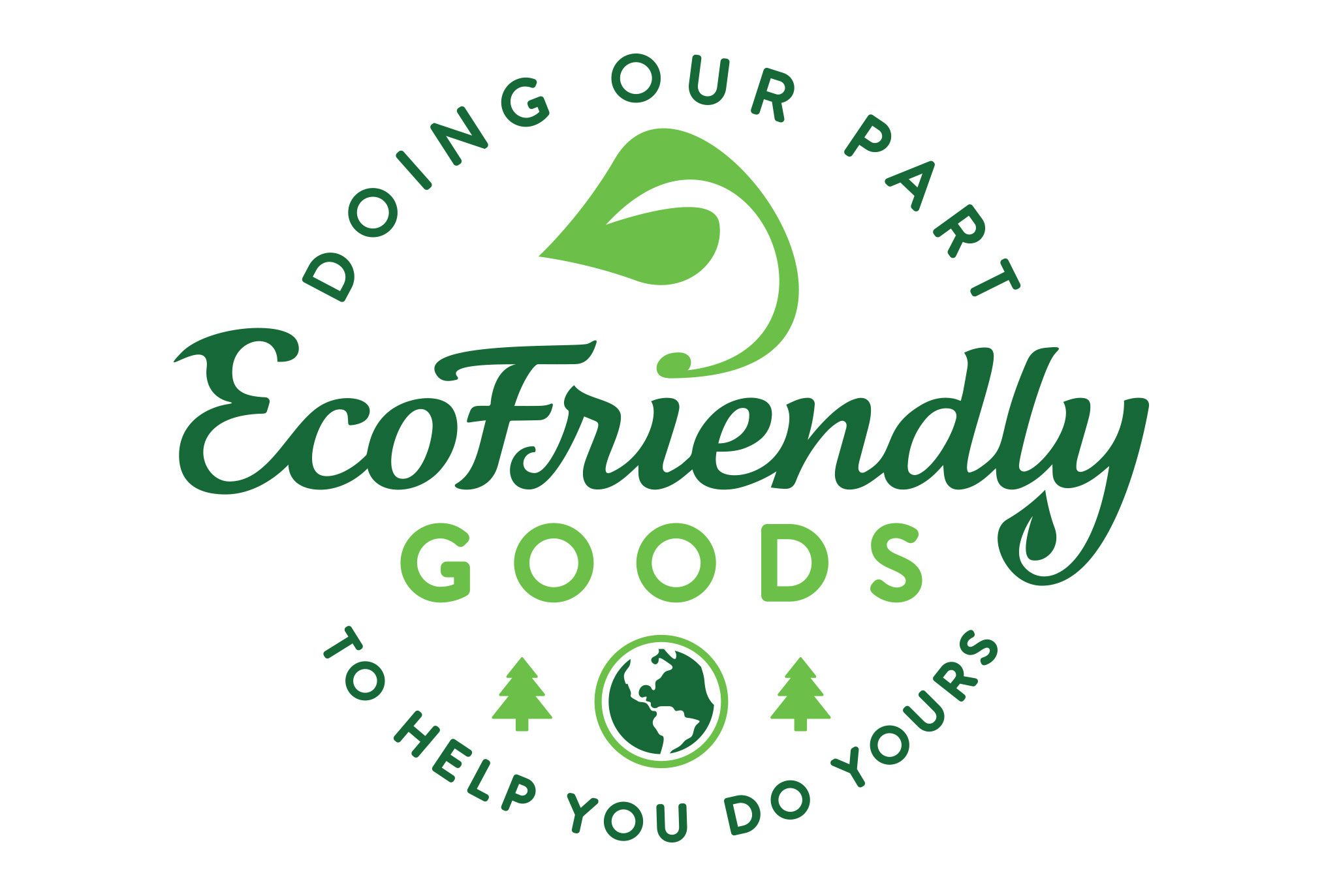 ecofriendly goods organic logo design by left hand design in austin texas