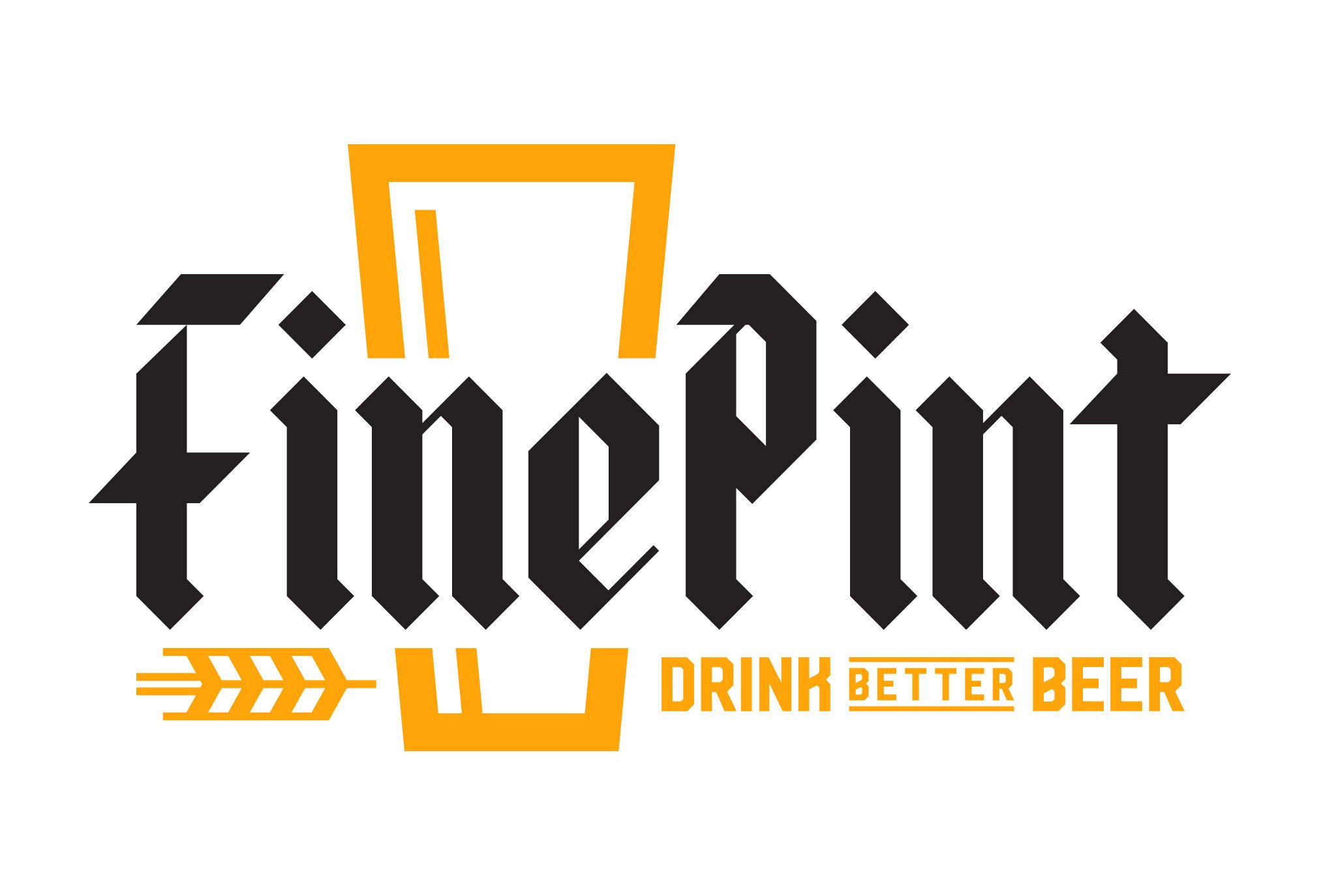 fine pint beer logo design by left hand design in austin texas