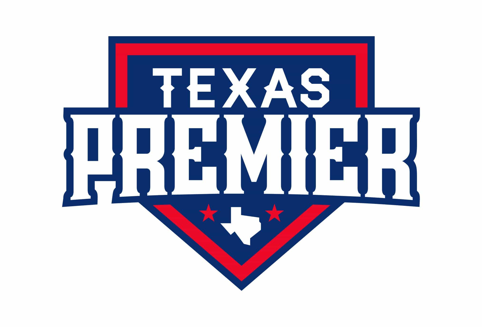 texas premier baseball logo design by left hand design in austin texas