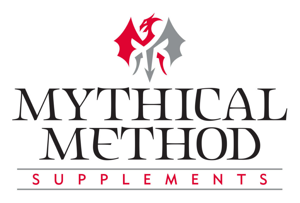 mythical method vitamin supplements logo design in austin texas by beau morrow for left hand design