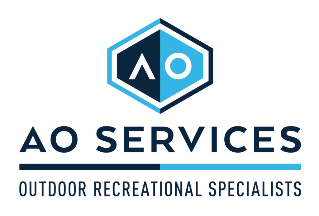 AO Services construction logo design by left hand design in austin texas