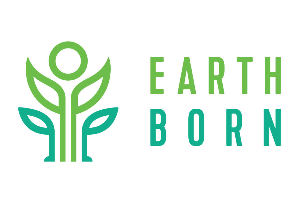 earthborn juice store logo design by left hand design in austin texas