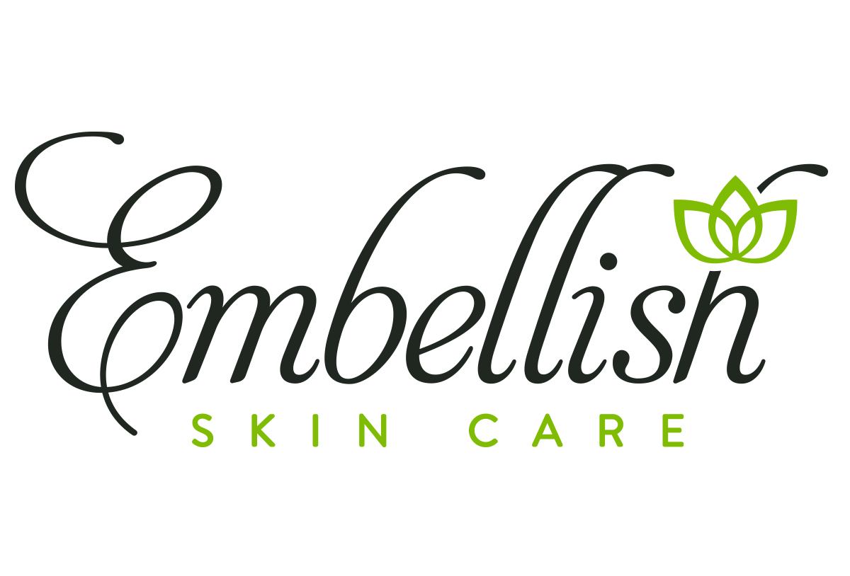 embellish skincare logo design in austin texas by beau morrow for left hand design