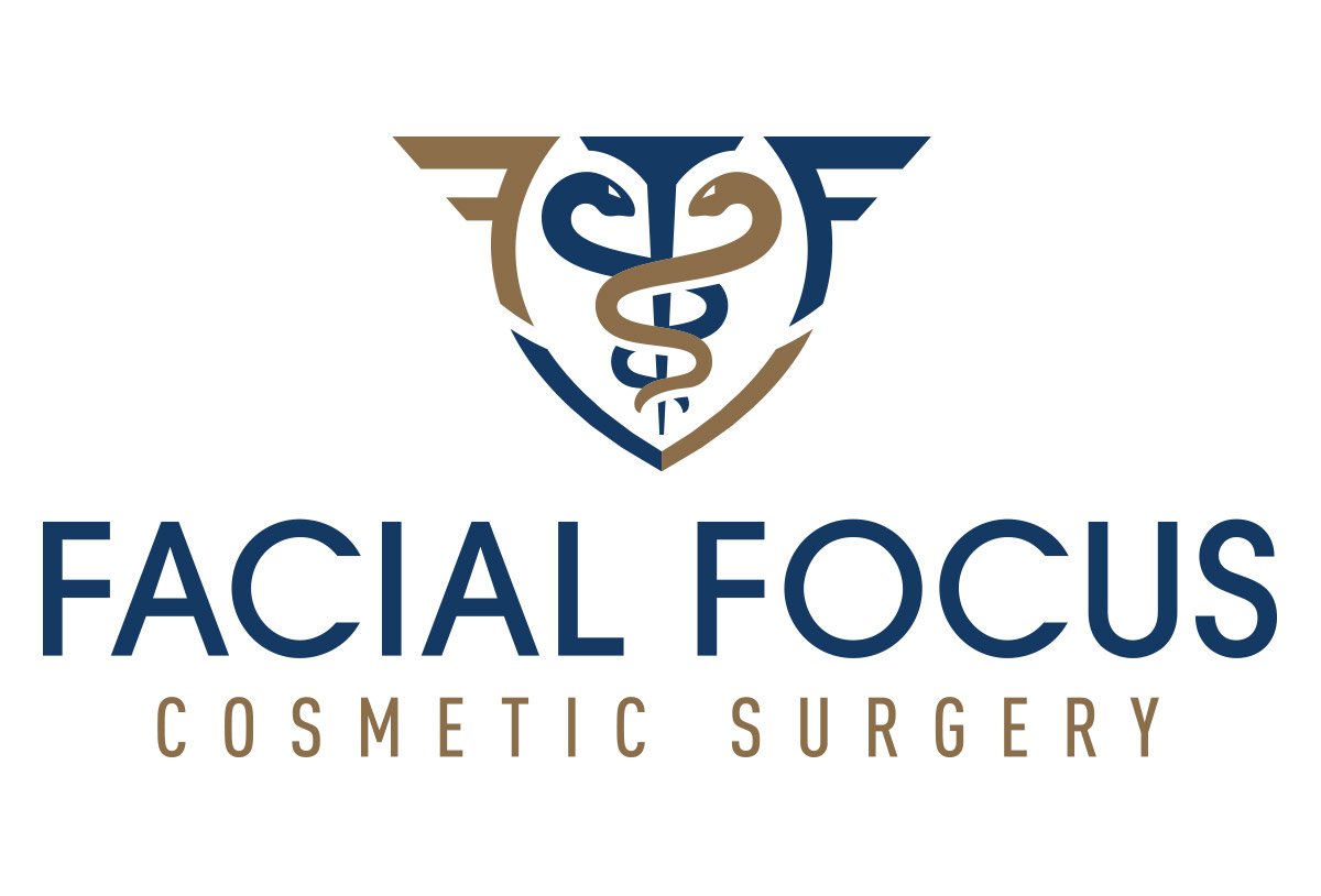 facial focus cosmetic surgery logo design in austin texas by beau morrow for left hand design