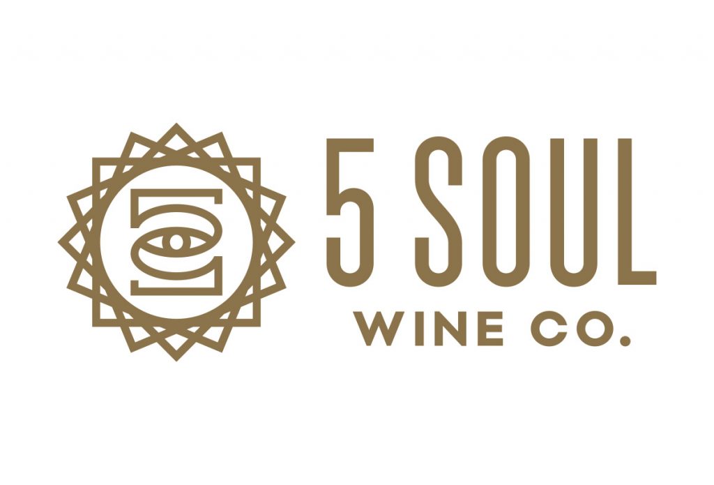 5 soul wine logo design by beau morrow for left hand design in austin texas