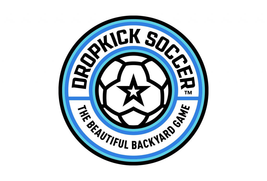 DropKick Soccer seal crest logo design by beau morrow for left hand design in austin texas
