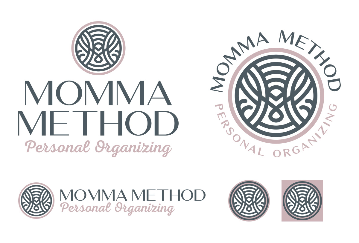 momma method personal organizing brand design by beau morrow for left hand design in austin texas