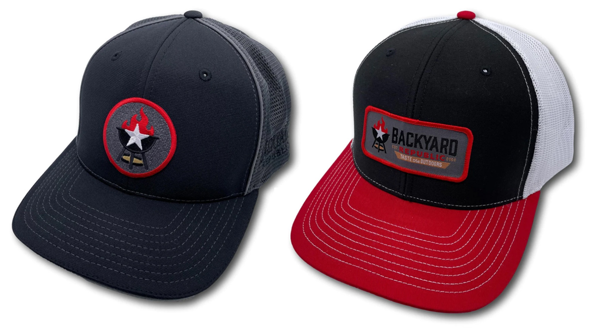backyard republic bbq hat design by beau morrow for left hand design in austin texas