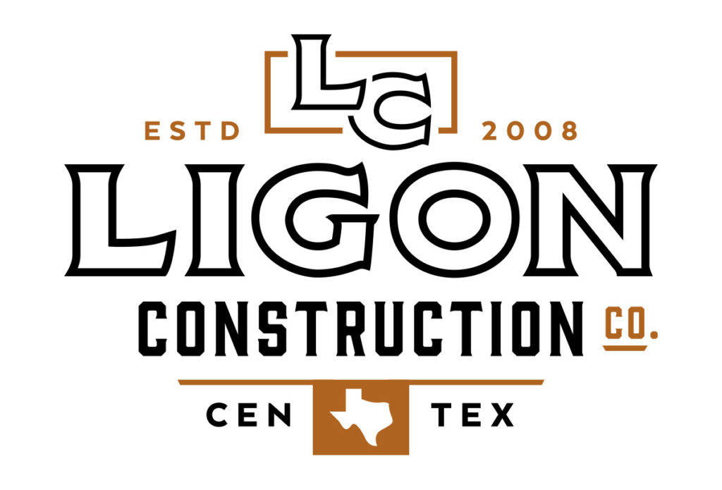 ligon construction logo design by beau morrow for left hand design in austin texas