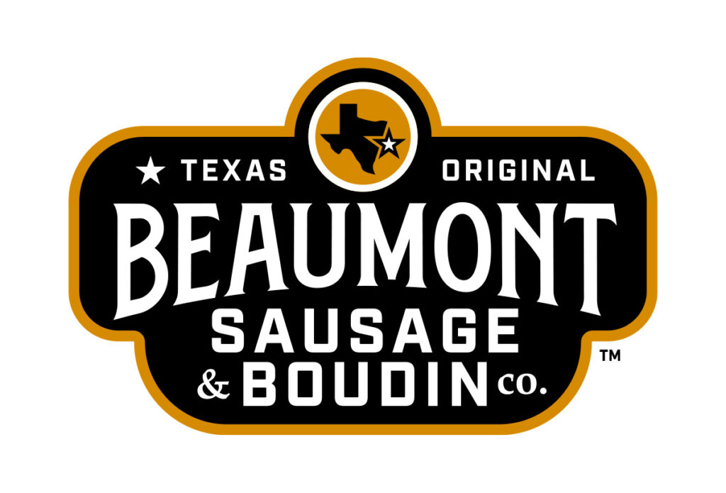 beaumont sausage logo design by beau morrow for left hand design in austin texas