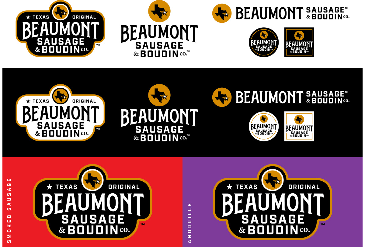 beaumont sausage brand design by beau morrow for left hand design in austin texas
