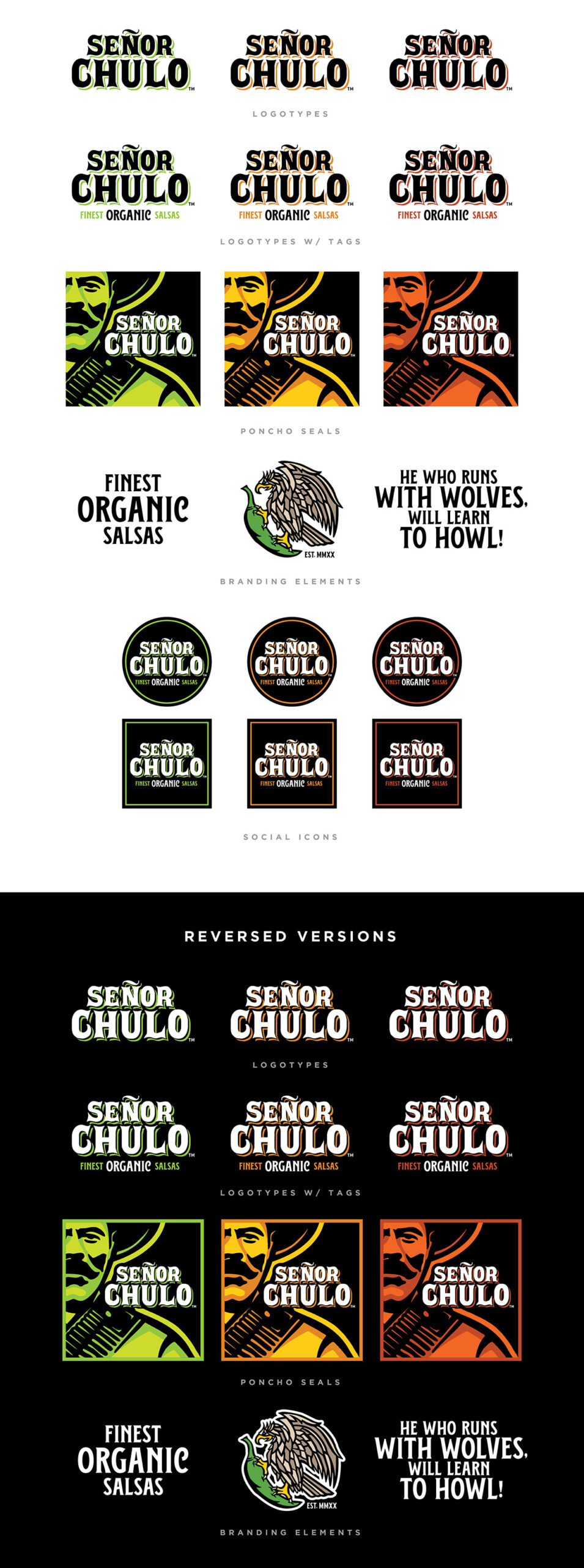 senor chulo salsa logo design by beau morrow for left hand design in austin texas