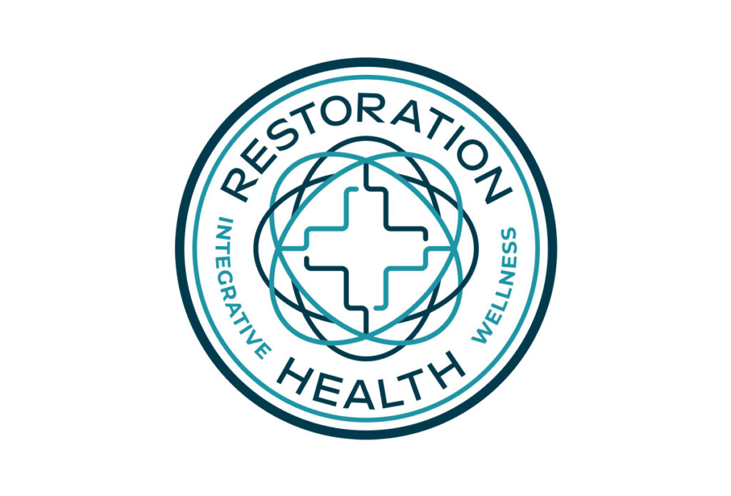 restoration health healthcare logo design by beau morrow for left hand design in austin texas
