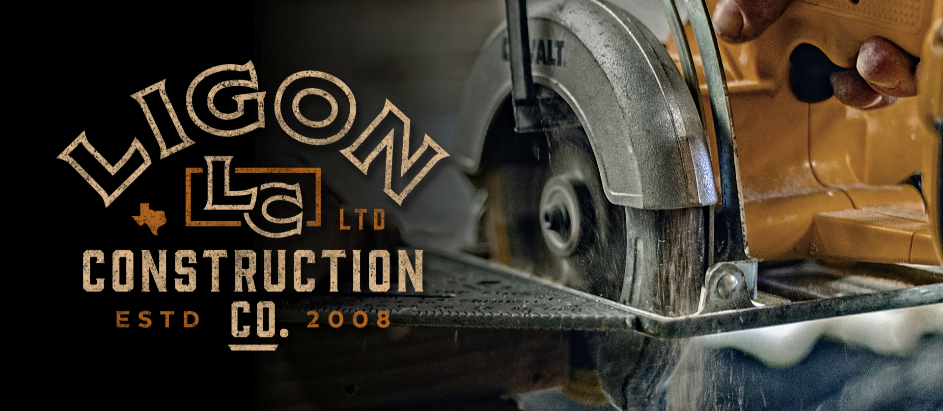 Ligon Construction Co Austin-area rebrand logo and website