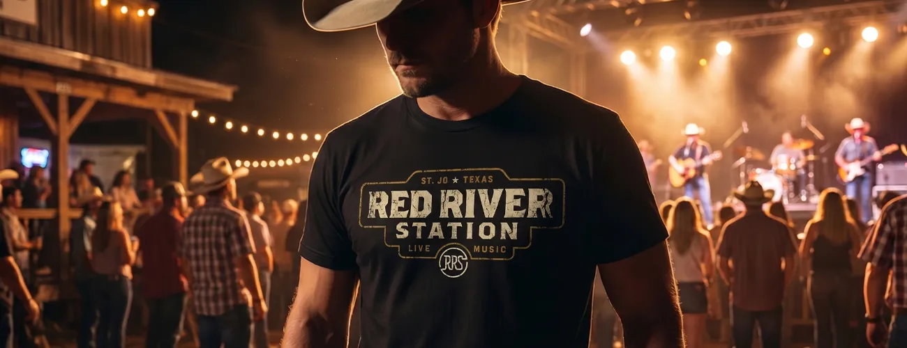 Red River Station logo and music venue identity