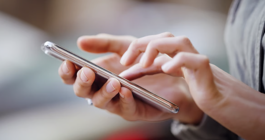 Close Up of Mobile Phone Being Used