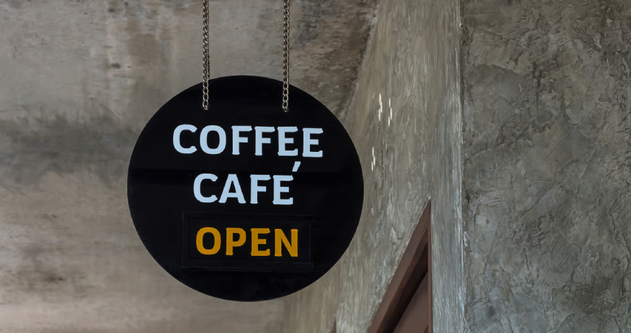 Outdoor Coffee shop sign