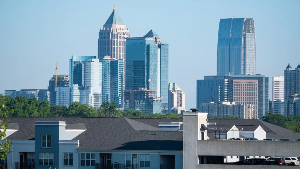 Atlanta city card for remote branding, logo, and web design support