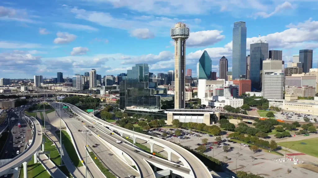 Dallas city card for remote logo and branding projects