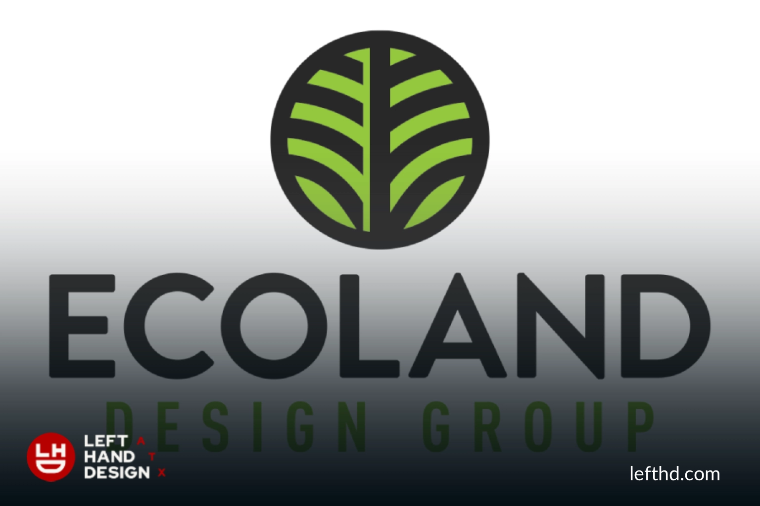 Ecoland Design Group logo application by Left Hand Design